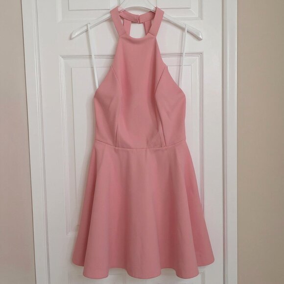 NBD Revolve Leo Mini Halter Dress S Blush NWT - Picture 6 of 15